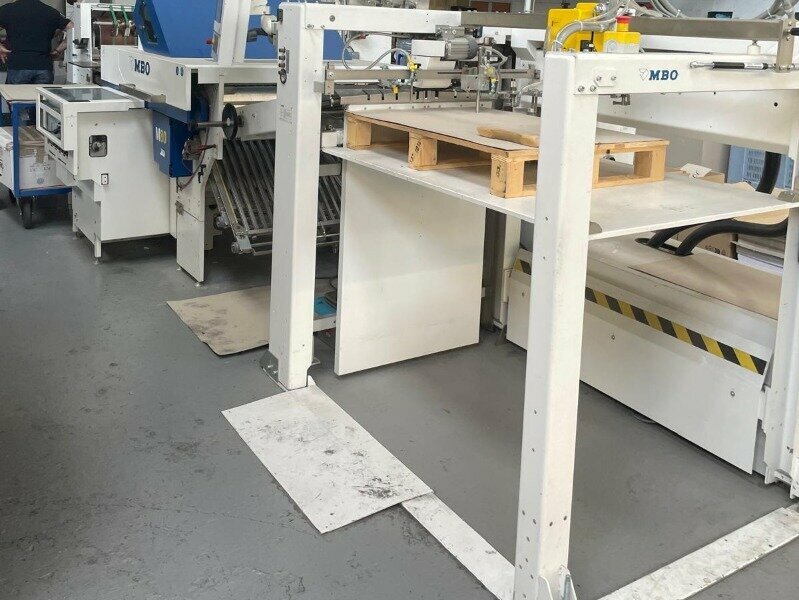 MBO M80-1-80/4 – Automatic Folding Machine with Pallet Feeder and Vertical Stacker Delivery