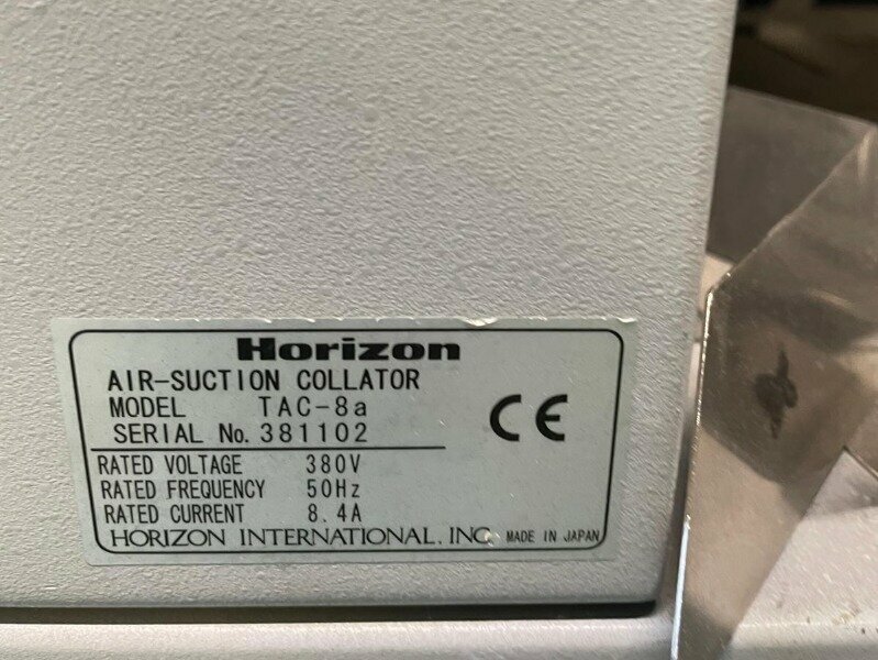 HORIZON TAC-8 COLLATOR MACHINE - LARGE FORMAT COLLATOR